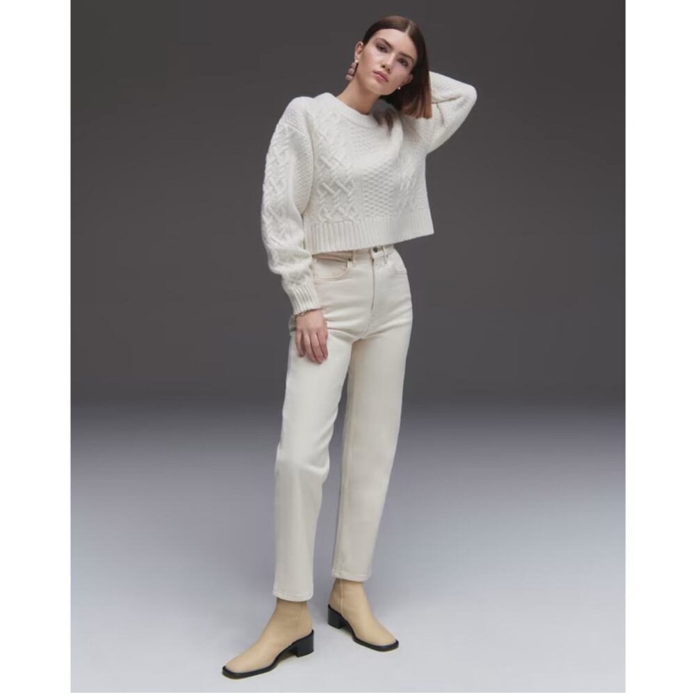 Everlane 90s cheeky jean organic cotton 25 Bone ankle